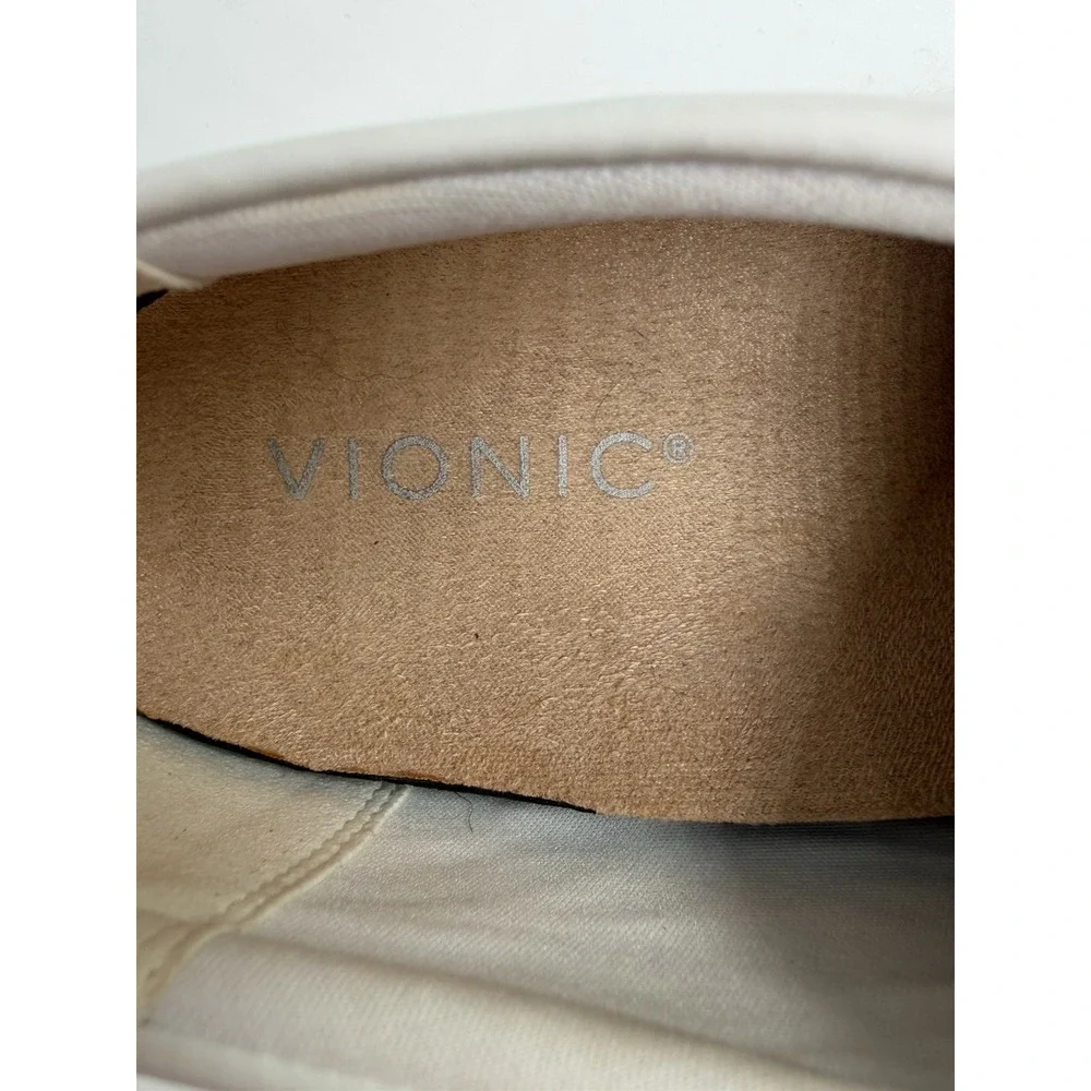 Vionic Winny Leather Snake Espadrille Womens Sneakers White Size‎ 7.5